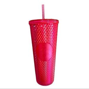 🔥 Starbucks 2019 Holiday Pink Studded Venti Tumbler 24oz – Rare!